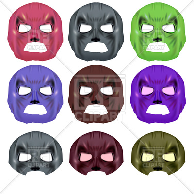 400x400 Set Of Colorful Superhero Mask Vector Image Vector Artwork Of