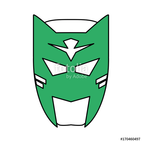 500x500 Superhero Mask Avatar Icon Image Vector Illustration Design