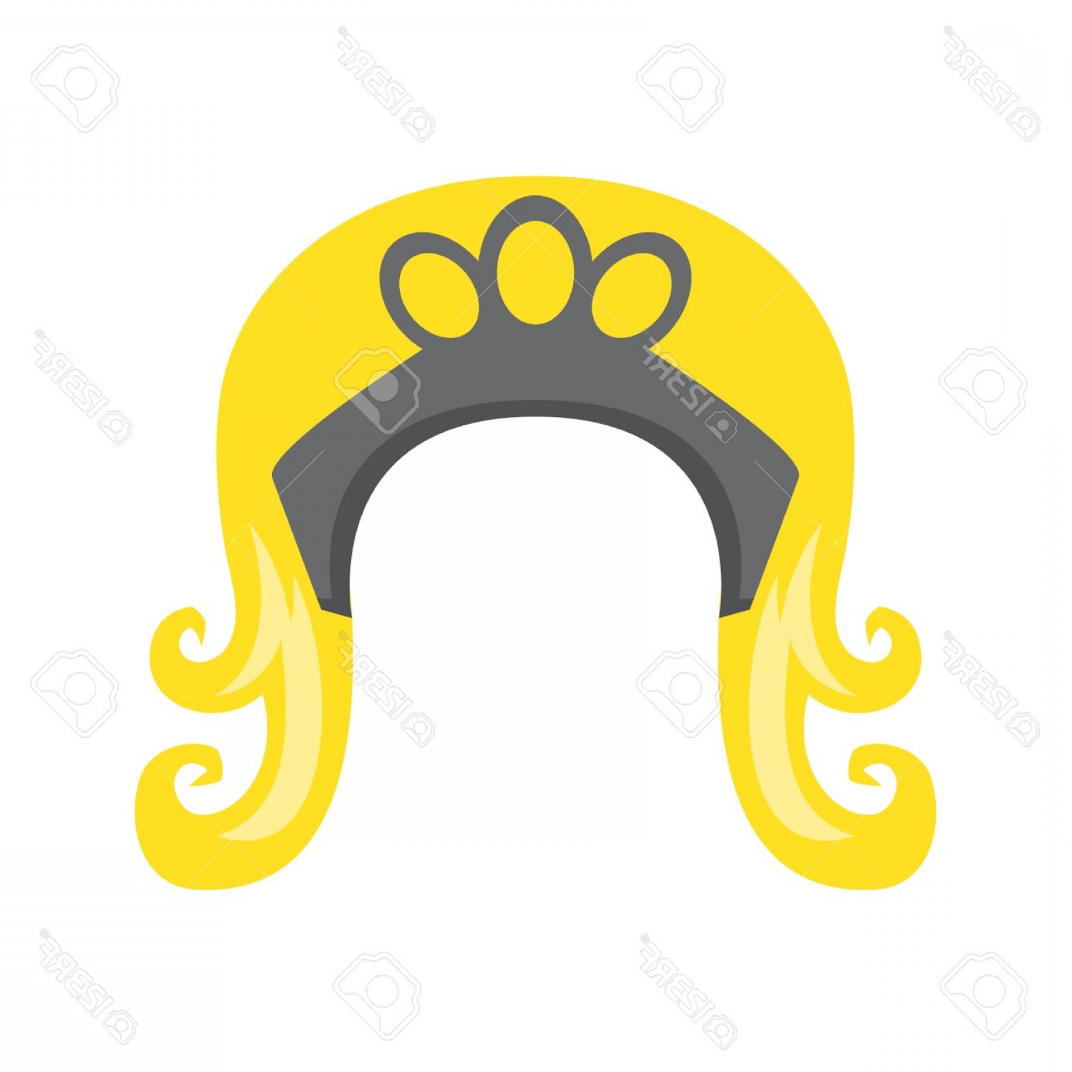 1560x1560 Photostock Vector Super Hero Wig And Diadem Superhero Mask For