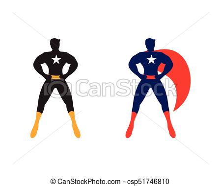 450x380 Male Superhero Vector Illustration.