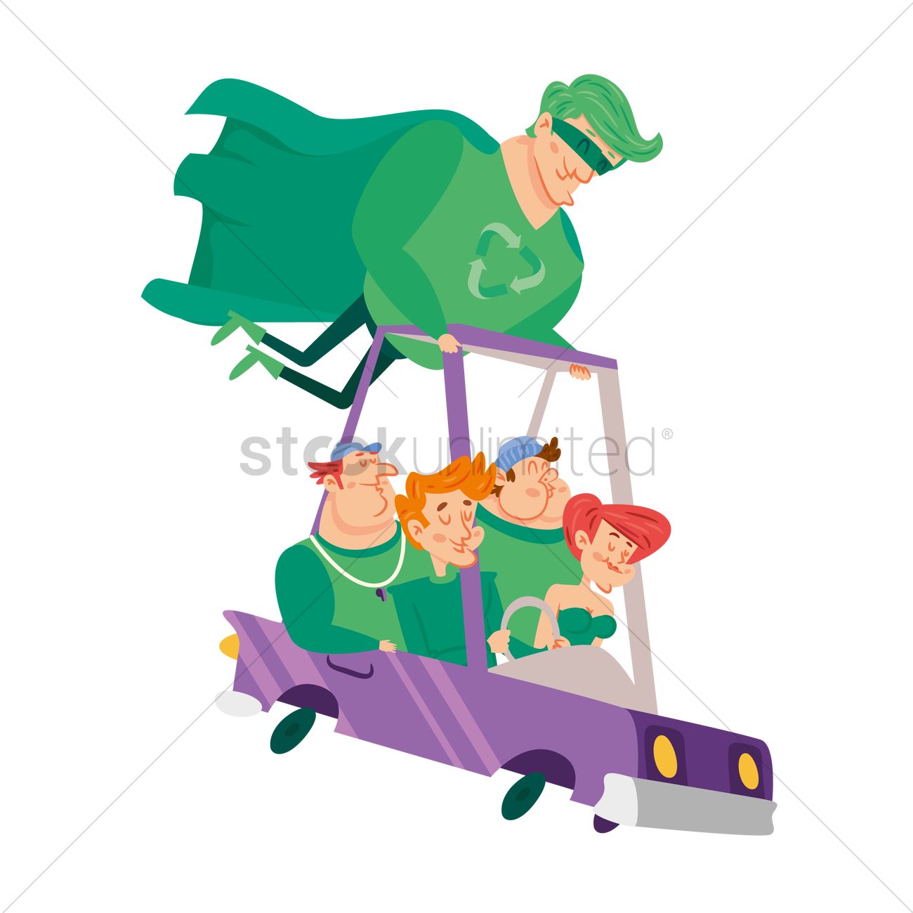 1300x1300 Free Recycle Superhero Vector Image