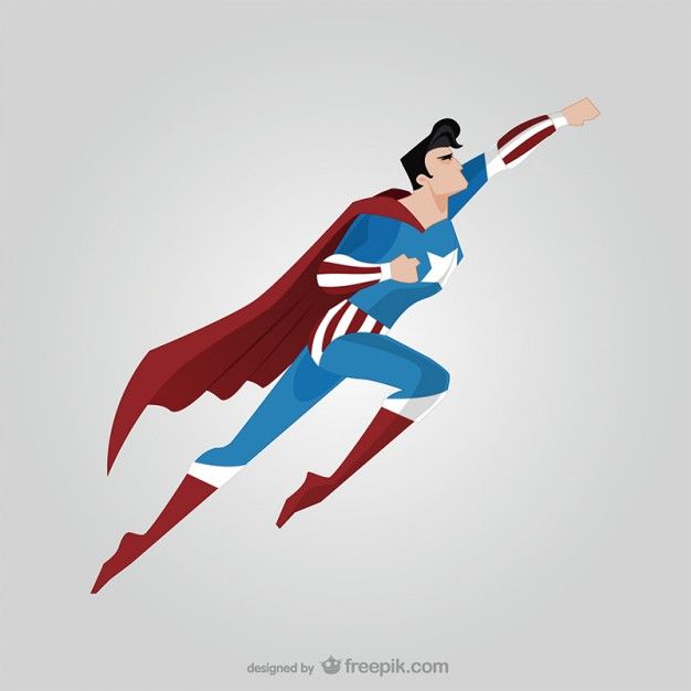 626x626 Side View Of Flying Superhero Free Vector Gimnasio