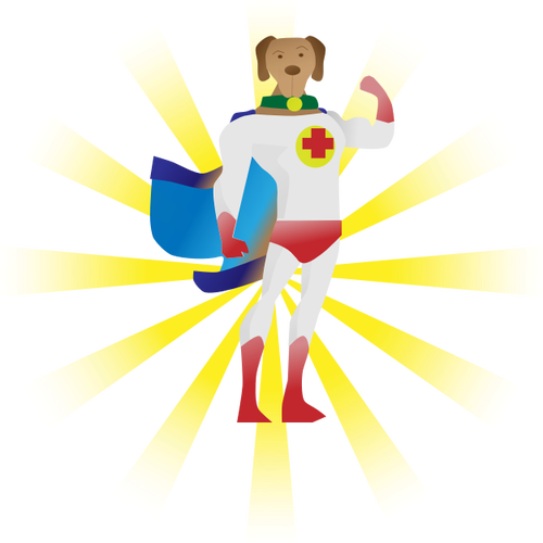 500x500 Vector Drawing Of Superhero Watchdog Character Public Domain Vectors