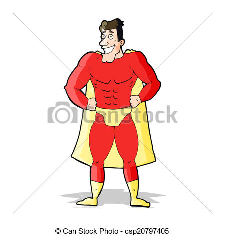 449x470 Cartoon Superhero Vector Clipart