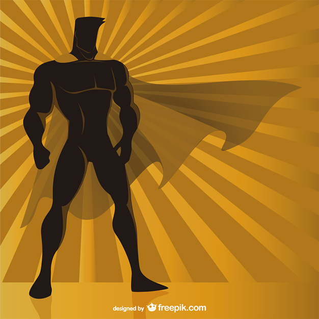 626x626 Superhero Silhouette Vector Free Download