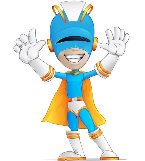 594x661 Welcoming Superhero Vector Character