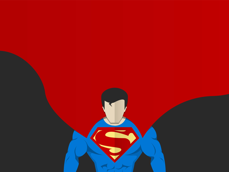 800x600 Superman Vector Art By Sameed Khan