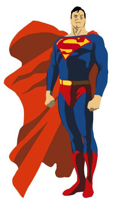 372x655 Superman Vector Free Download
