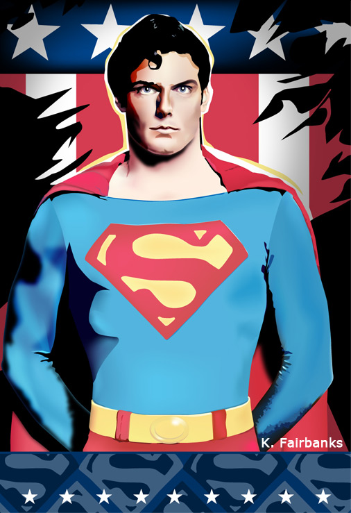 506x739 Christopher Reeve As Superman (Vector Drawing) By Eyeqandy On