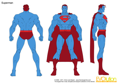 400x283 Superman Vector Drawing