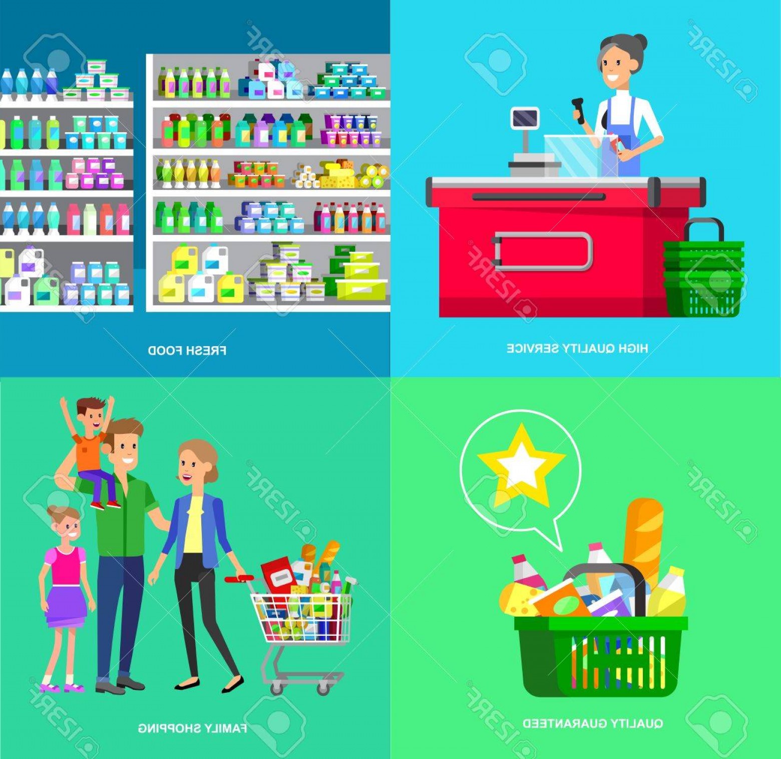 1560x1515 Photostock Vector Concept Banner For Shop Supermarket Vector