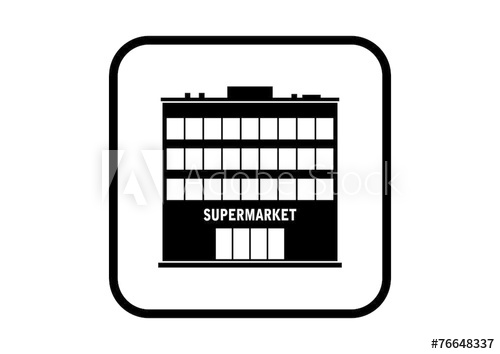 500x354 Supermarket Vector Icon On White Background