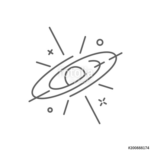 500x500 Supernova Icon, Space Logo Outline Style Stock Image And Royalty