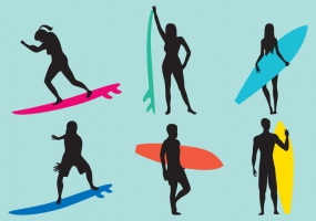 285x200 Surf Silhouette Free Vector Graphic Art Free Download (Found