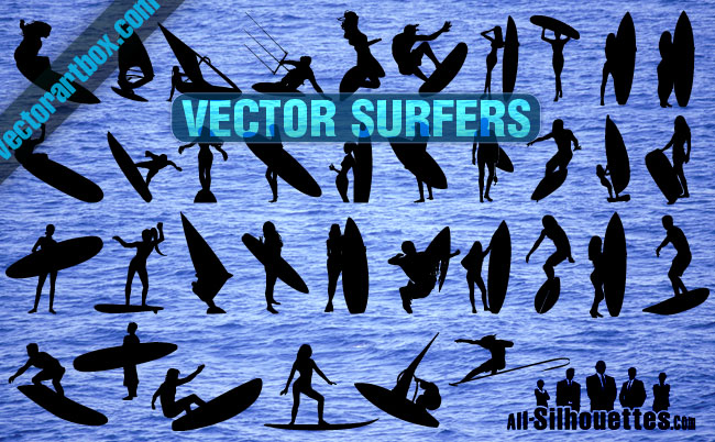 650x402 Vector Surfers Clipart Free Vector 4vector