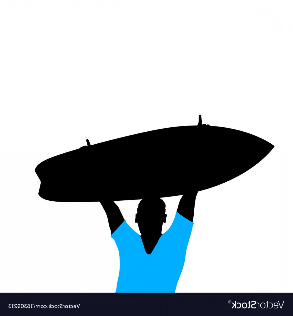 1200x1296 Man Silhouette With Surfboard In Hand Vector Lazttweet
