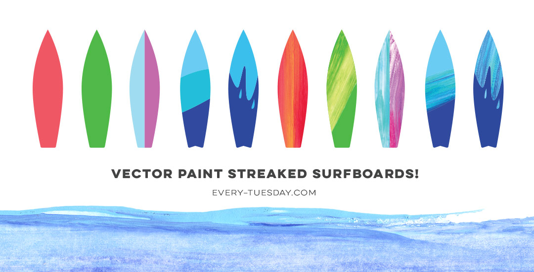 1080x550 How To Create A Vector Paint Streaked Surfboard