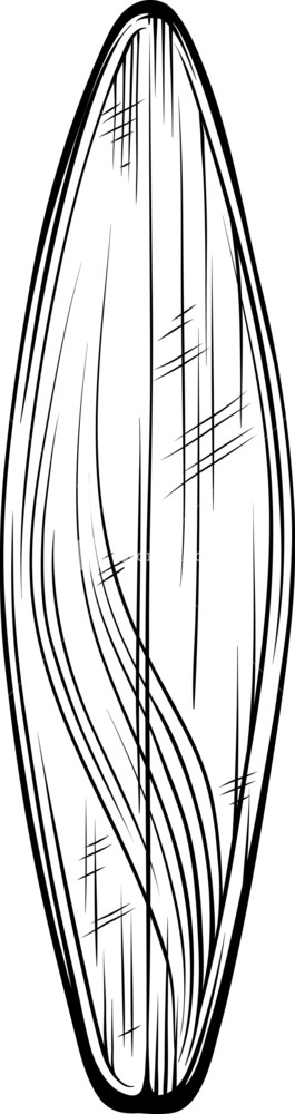 265x1000 Surfboard Vector Element Royalty Free Stock Image