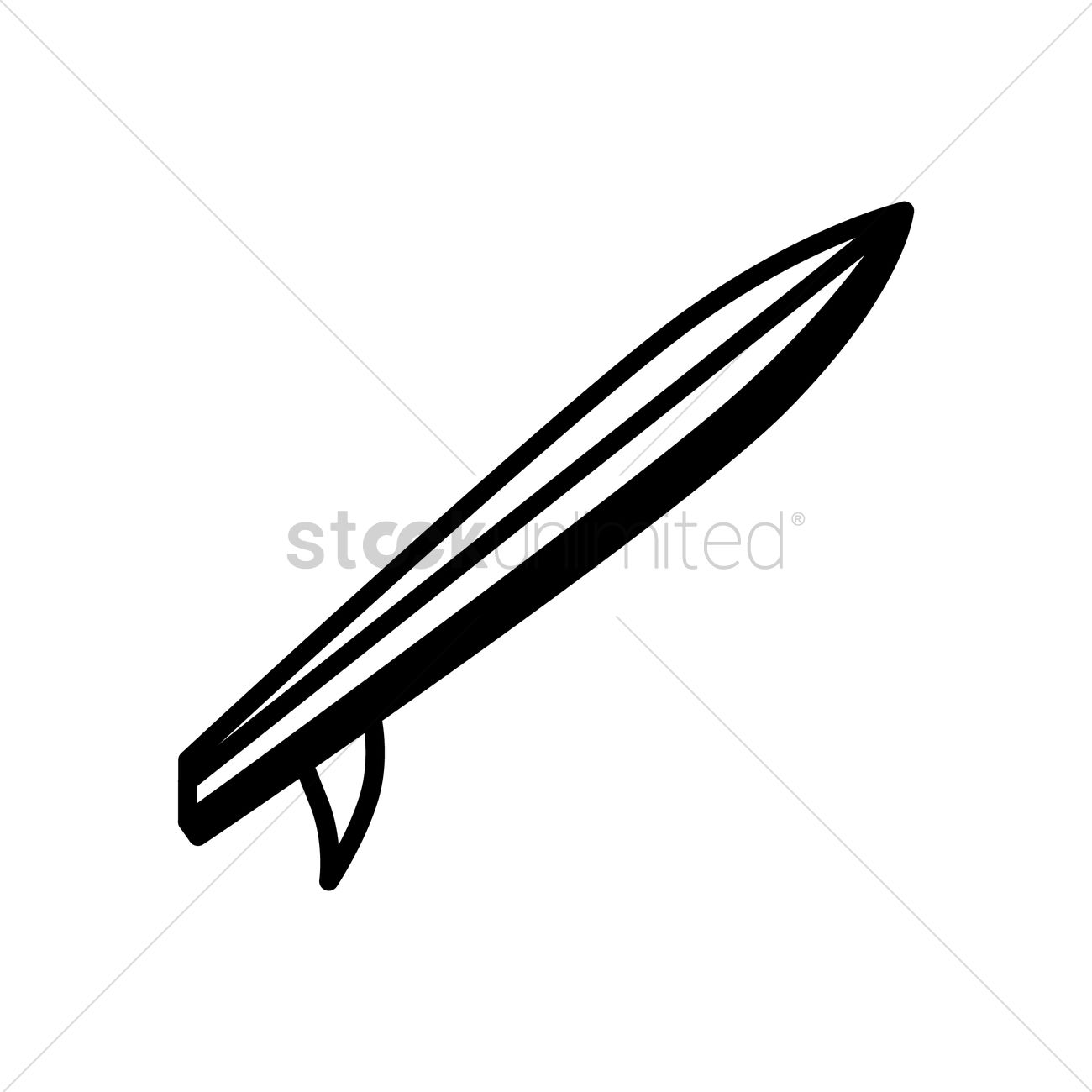1300x1300 Surfboard Vector Image