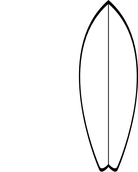 480x597 Surfboard Vector