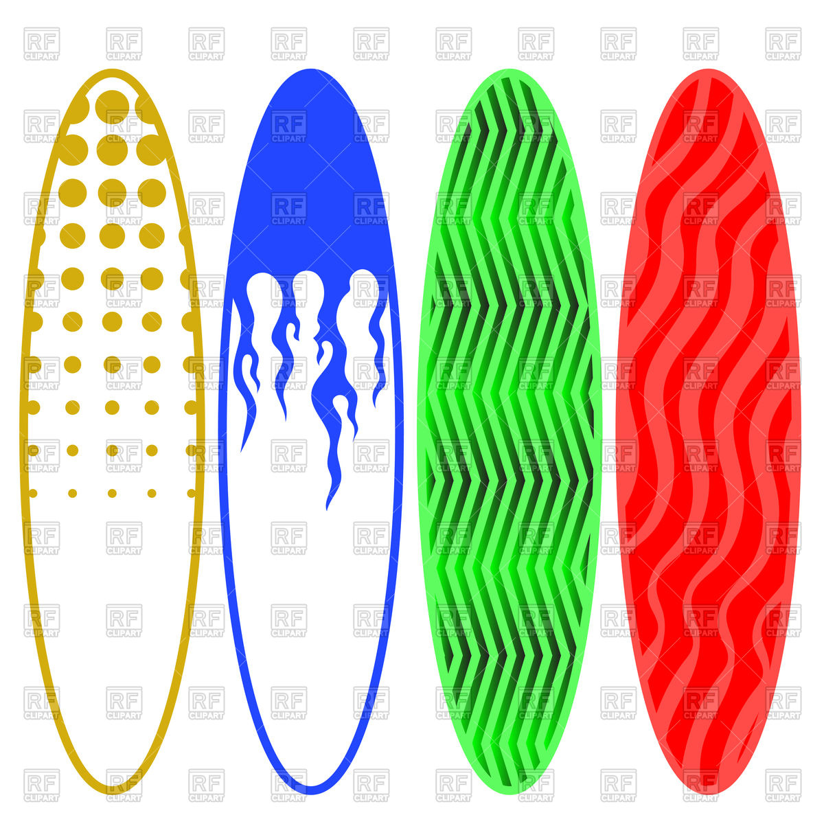 1200x1200 Colorful Surfboards Vector Image Vector Artwork Of Objects