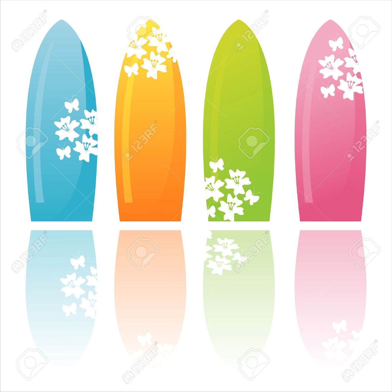 1300x1300 Surfboard Clipart Colorful