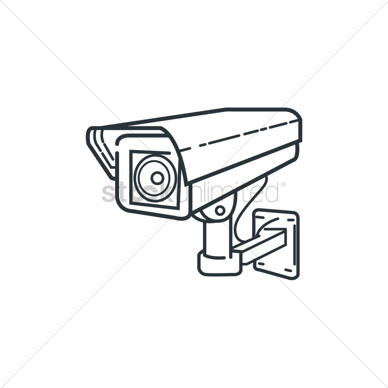 1300x1300 Surveillance Camera Vector Image