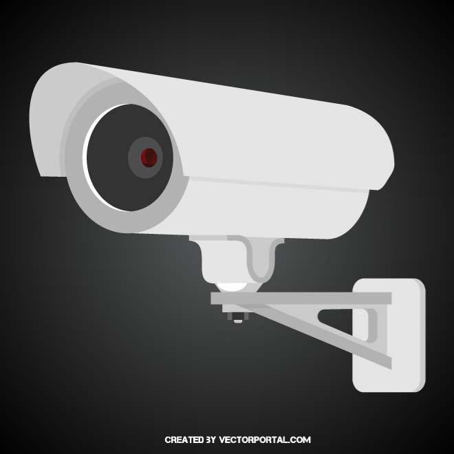 660x660 Surveillance Camera Vector Graphics. Technology Vector
