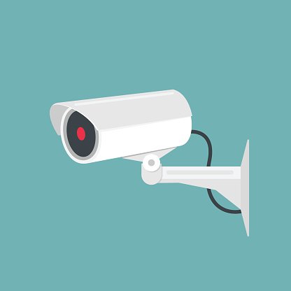 416x416 Video Surveillance, Camera Vector Illustration Premium Clipart