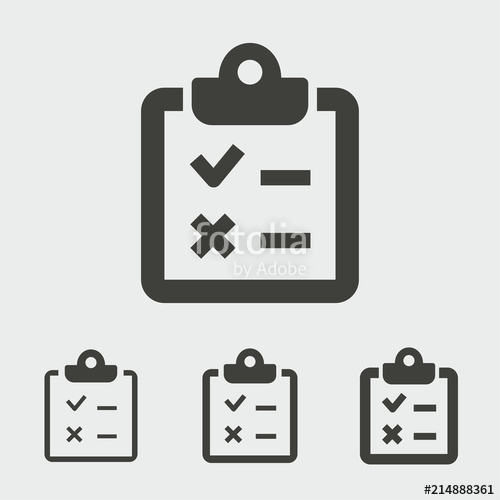 500x500 Survey Vector Icon. Stock Image And Royalty Free Vector Files On