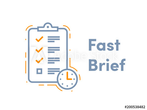 500x375 Fast Service Brief Checklist Survey Vector Icon