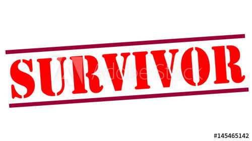 500x280 Survivor Grunge Rubber Stamp On White, Vector