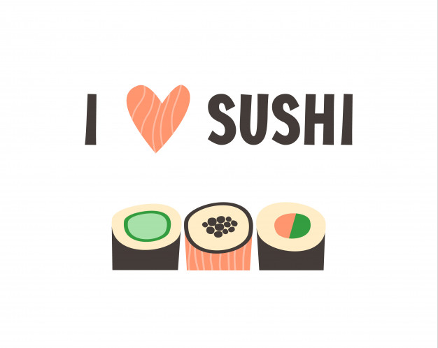 626x498 Sushi. Japanese Food Sushi Roll Vector Illustration. Vector