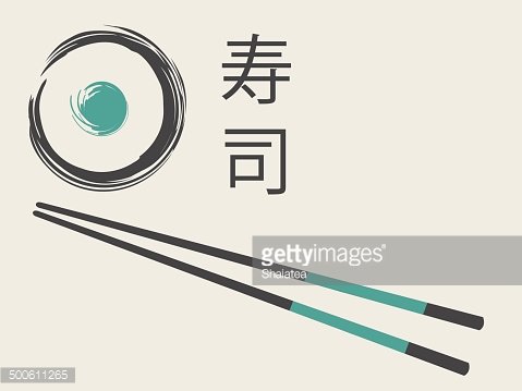 479x359 Vector Sushi Roll And Chopsticks Illustration With Sushi Japanese