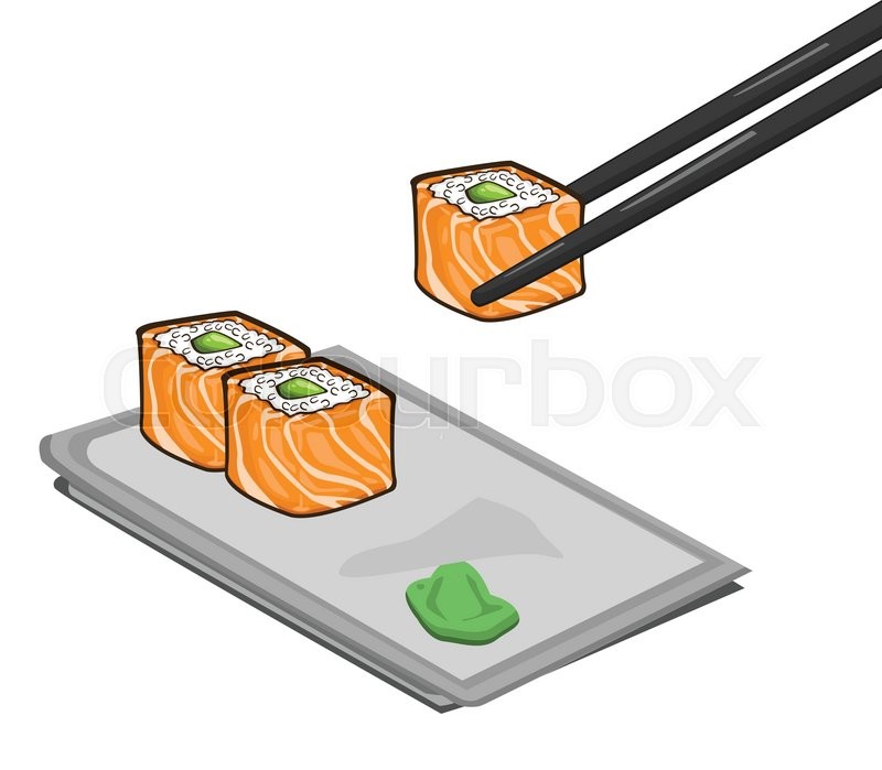 800x699 Japanese Sushi. Vector Design Stock Vector Colourbox