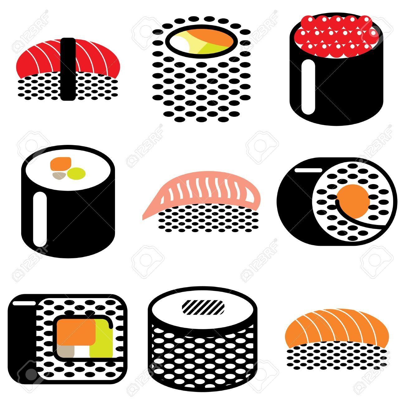 1300x1300 Sushi Vector