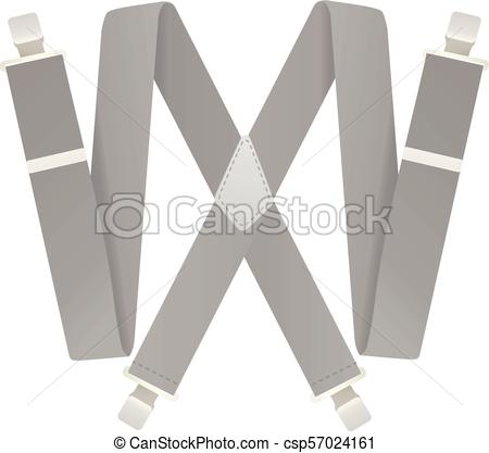450x417 Grey Suspenders. Vector Illustration.