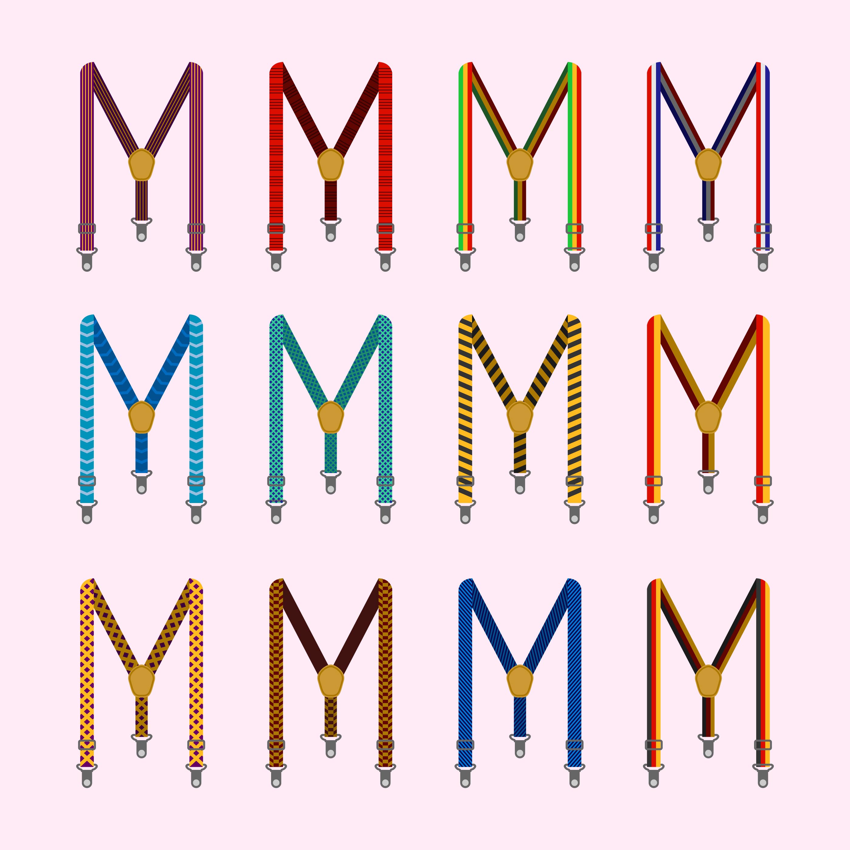 2800x2800 Suspenders Free Vector Art
