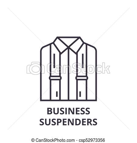 450x470 Business Suspenders Line Icon, Outline Sign, Linear Symbol, Vector
