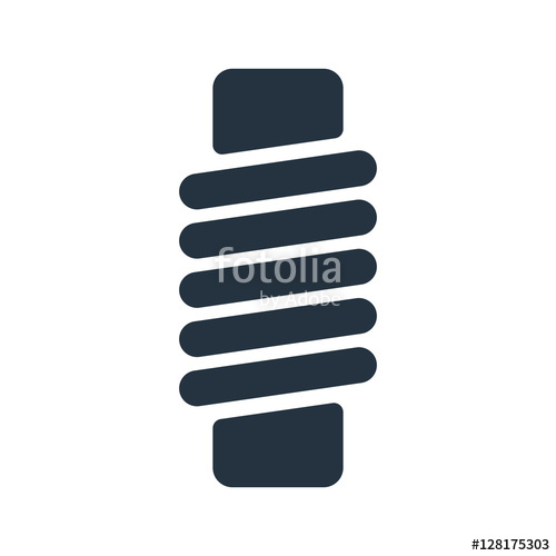 500x500 Car Suspension Isolated Icon On White Background, Auto Service