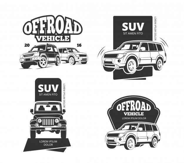 626x556 Vintage Suv Car Vector Badges Vector Premium Download