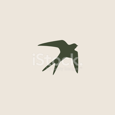 440x440 Swallow Bird Abstract Vector Logo Design Template Stock Vector