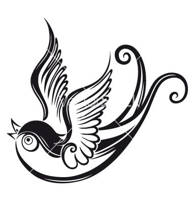 380x400 Swallow Bird Vector