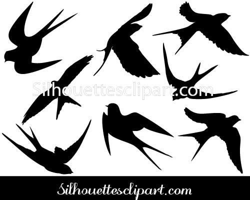 500x400 Swallow Vector Graphics Download Here Silhouettes Vector