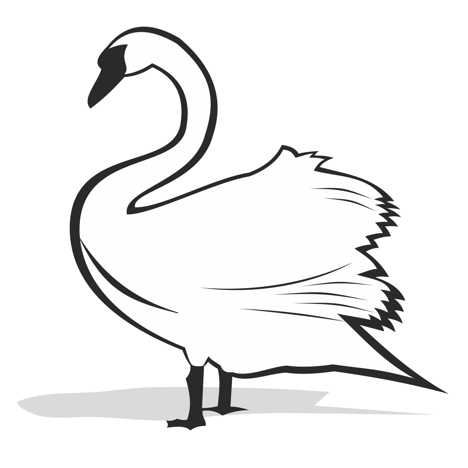 1500x1500 Vector For Free Use Swan Vector