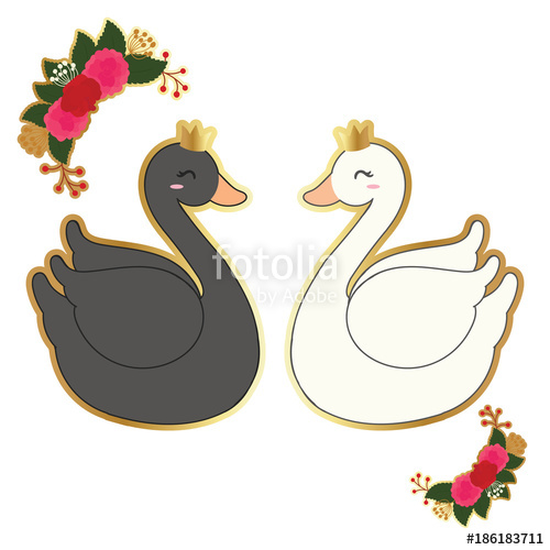 500x500 Cute Swan Vector Stock Image And Royalty Free Vector Files On