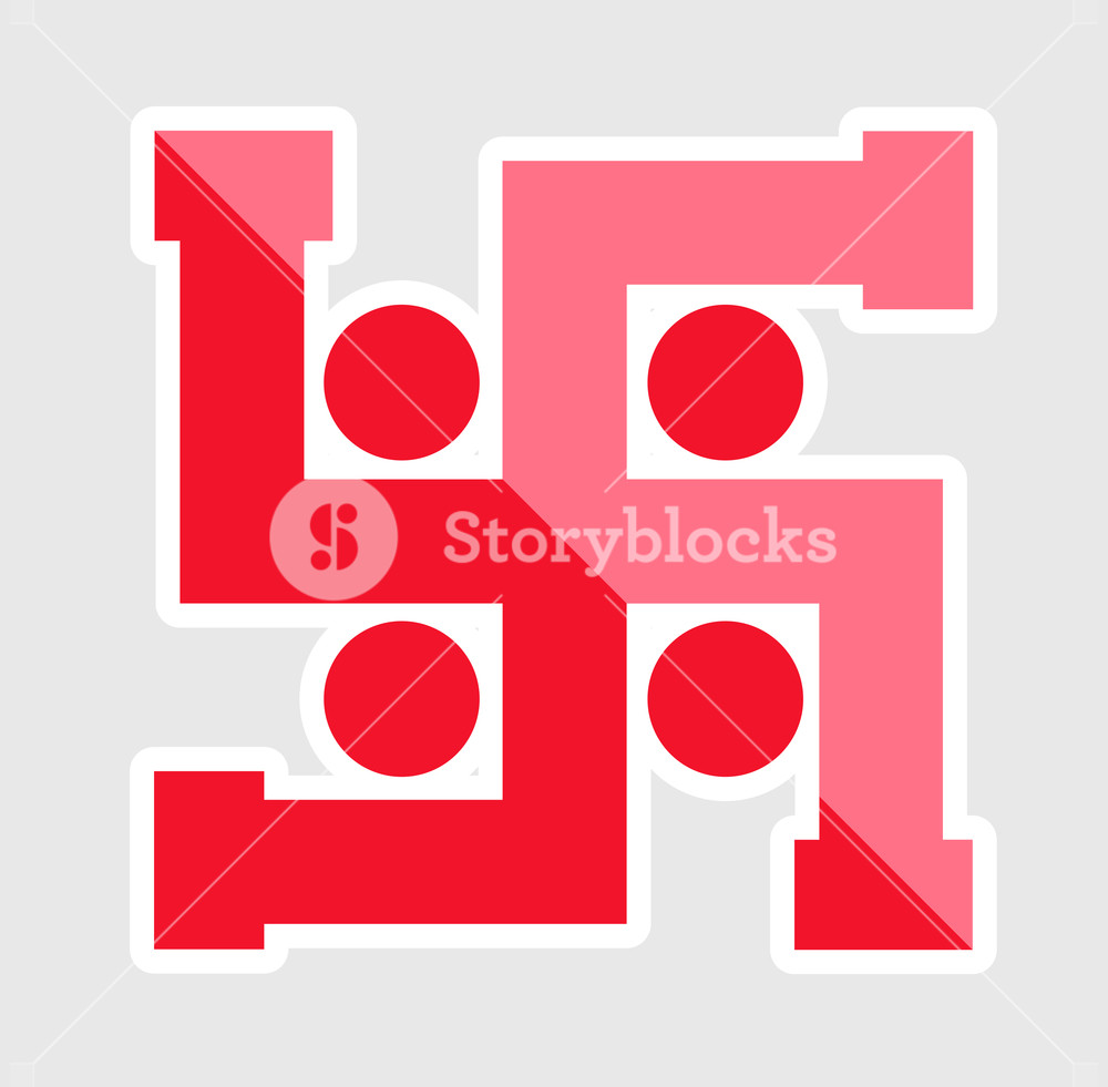 1000x981 Swastika Symbol Sticker Vector Illustration Royalty Free Stock