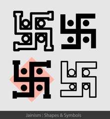 222x240 Swastika Vector Symbols Set