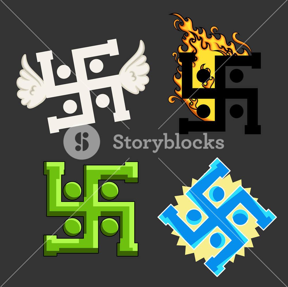 1000x995 Swastika Vector Symbols Set Illustration Royalty Free Stock Image