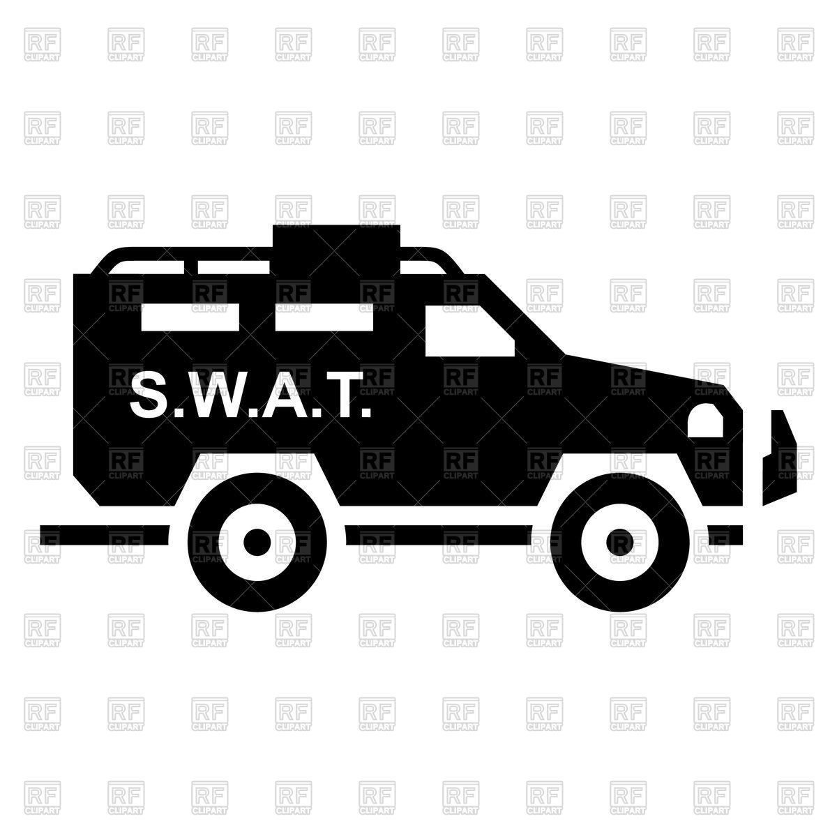 1200x1200 Swat Black Icon On White Background Vector Image Vector Artwork